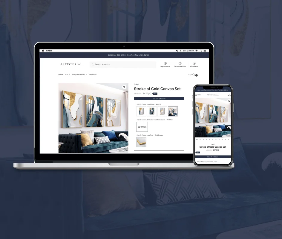 Artisterial product page